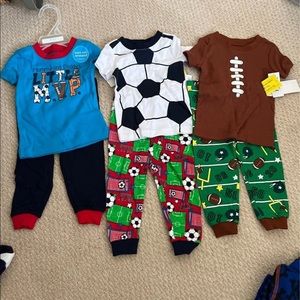 Three pajamas/pj sets